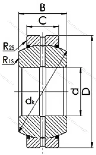 Шарнирный подшипник GE 60 ES 2RS в Нижнем Новгороде