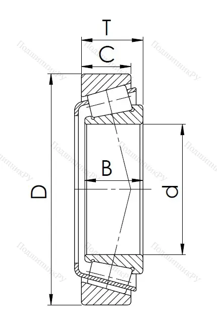 Конический роликовый подшипник 7207 (30207)