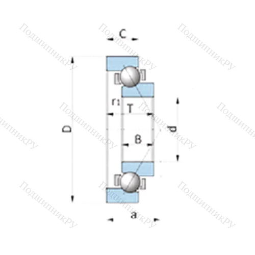Подшипник шариковый радиально-упорный 25TAS 04