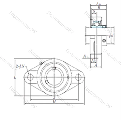 Подшипниковый узел шариковый радиальный UCFL 210-30E от производителя  KOYO