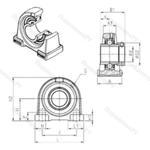 Подшипниковый узел шариковый радиальный EXPA 210 от производителя  SNR
