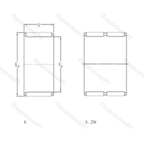 Подшипник игольчатый радиальный K 15x19x13