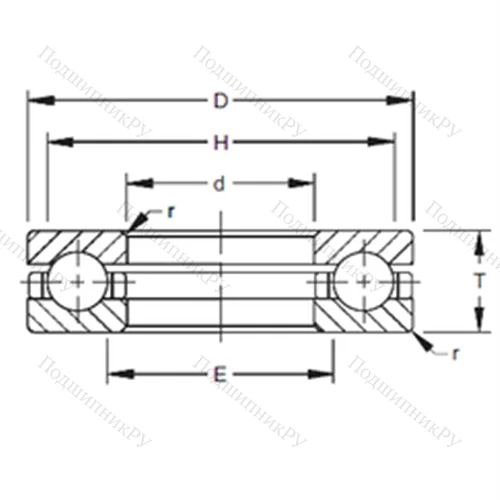Подшипник шариковый упорный 62TVB 291