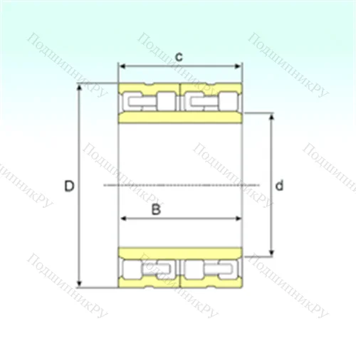 Подшипник роликовый радиальный FC 4058192 от производителя  ISB