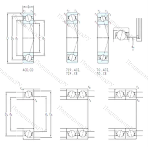 Подшипник шариковый радиально-упорный 71922 CE/HCP 4A от производителя  SKF