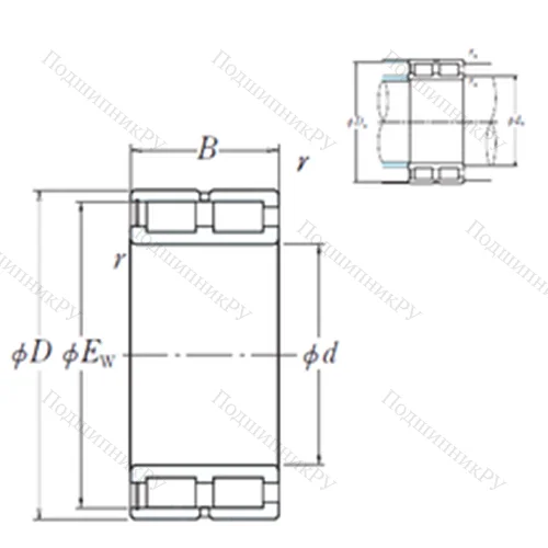 Подшипник роликовый радиальный NNCF 5024V