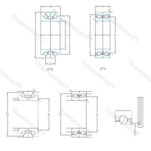 Подшипник шариковый радиально-упорный спаренный BTM 130 BTN 9/HCP 4CDB от производителя  SKF