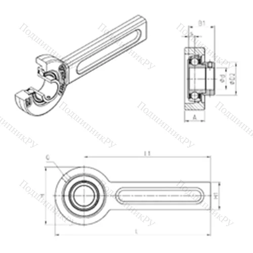 Подшипниковый узел шариковый радиальный ESSP 210 от производителя  SNR