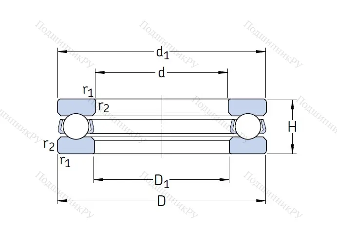Упорный шариковый подшипник BA 6
