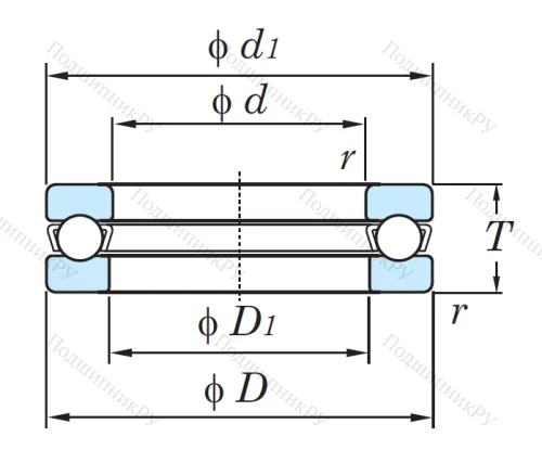 Упорный шариковый подшипник 51114 от производителя  KOYO