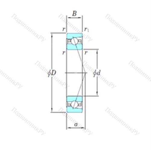Подшипник шариковый радиально-упорный 3NCHAR 019C
