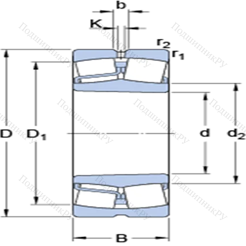 Сферические роликоподшипники с цилиндрическими и коническими отверстиями 22314 EK/VA 405 от производителя  SKF