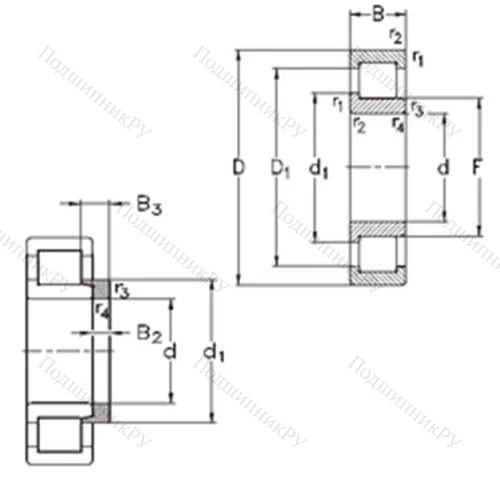 Подшипник роликовый радиальный NJ 421-M+HJ 421 от производителя  NKE