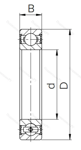 Шариковый однорядный подшипник  6-180100 C 17 (6000 2RS) в Нижнем Новгороде
