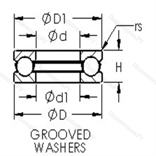 Подшипники шариковые упорные 51203 от производителя  AST