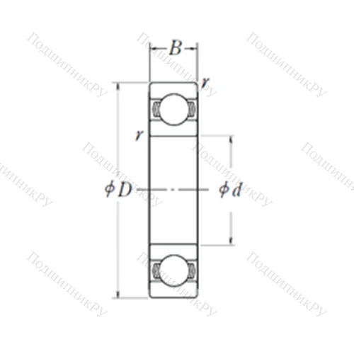 Подшипник шариковый радиальный 6203L 11-H-20DDU