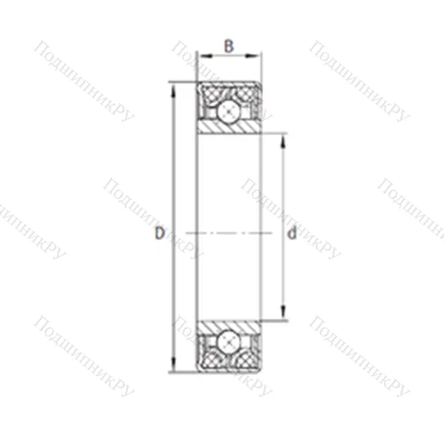 Подшипник шариковый радиально-упорный с четырёхточечным контактом F-550850