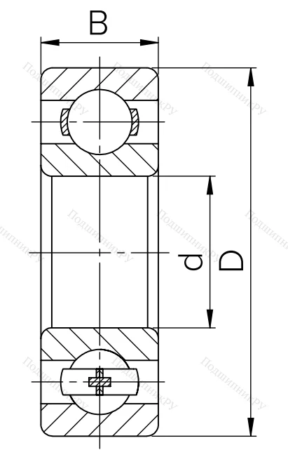 Шариковый однорядный подшипник 180308 T (6308 2RST) в Нижнем Новгороде