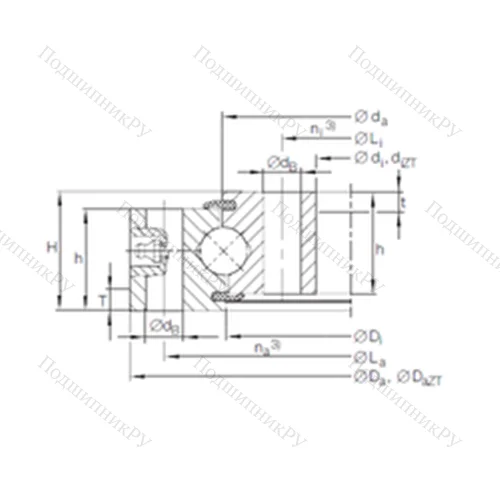 Подшипник шариковый опорно-поворотный VU 36 0680