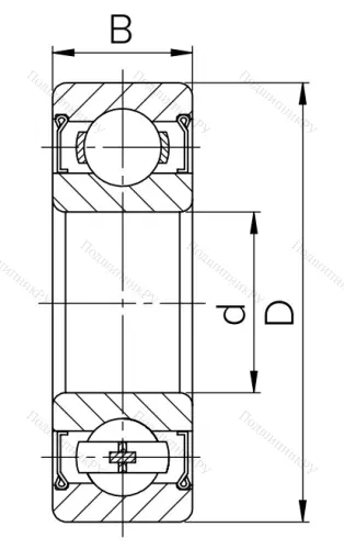 Шариковый однорядный подшипник 80207 (6207 ZZ) в Нижнем Новгороде