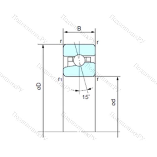 Подшипник шариковый радиально-упорный BNH 011
