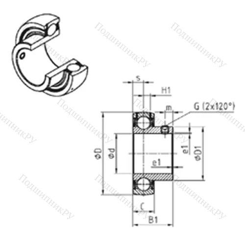 Подшипник шариковый радиальный US 203-11