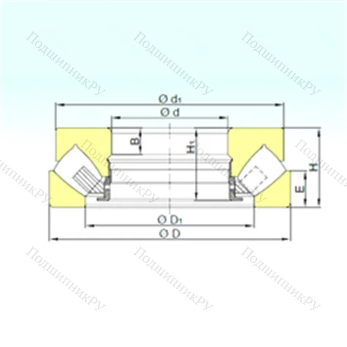 Подшипник роликовый упорно-радиальный 293/800 M