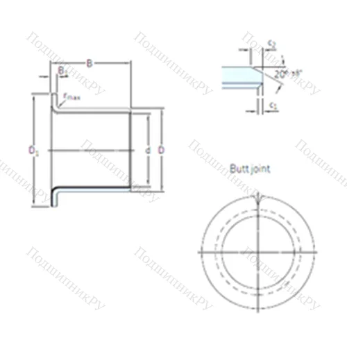 Подшипник скольжения PCMF 182012 E
