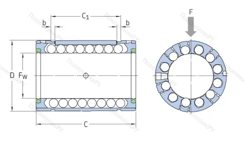 Подшипник линейный LBCR 40 D-2LS в Нижнем Новгороде