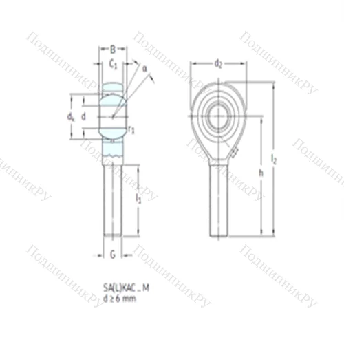 Подшипник скольжения сферический SAKAC 18M от производителя  SKF