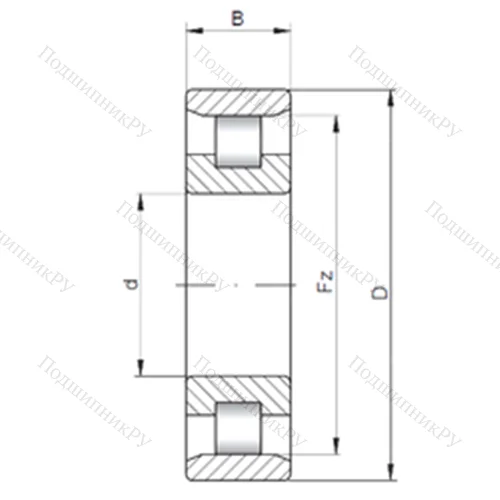 Подшипник роликовый радиальный N 30/1060