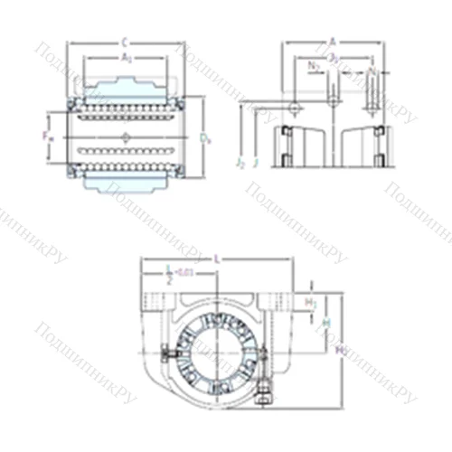 Подшипник шариковый линейный LUCS 8 от производителя  SKF