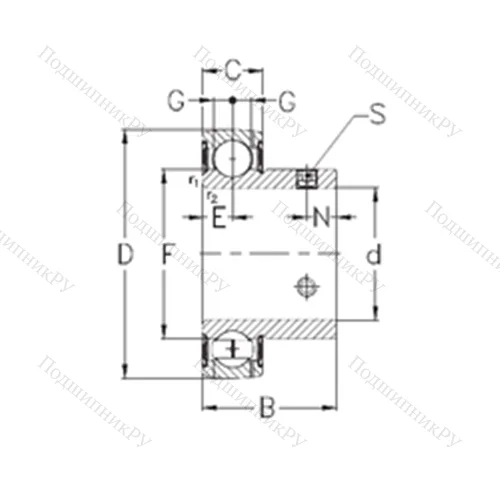 Подшипник шариковый радиальный GAY 30-NPPB