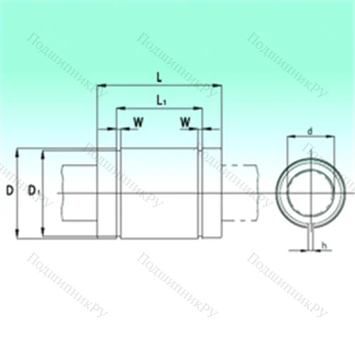 Подшипник шариковый линейный KBS 1636-PP от производителя  NBS