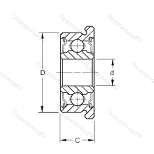 Подшипник шариковый радиальный F 61901-2RS