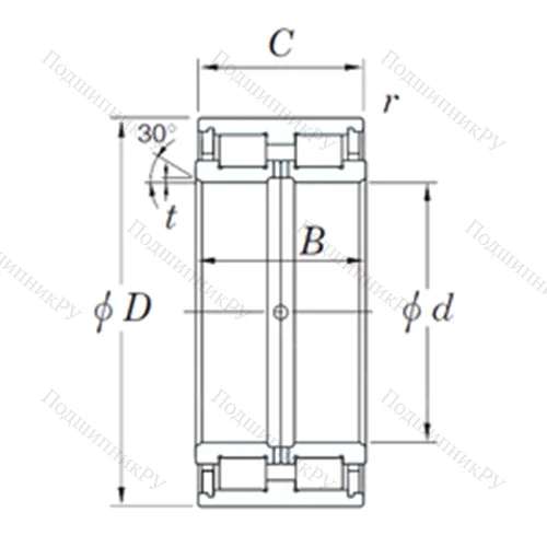 Подшипник роликовый радиальный DC 5088
