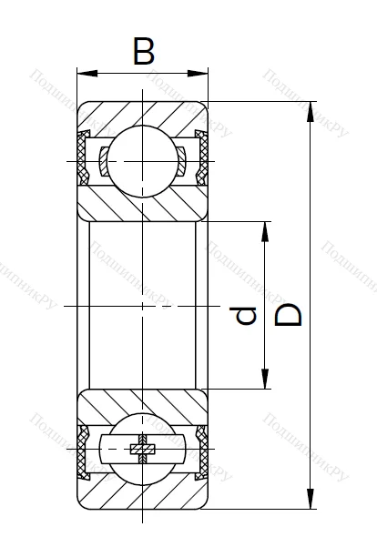 Миниатюрный шариковый подшипник 619/5 2RST (1000095 2RS) в Нижнем Новгороде
