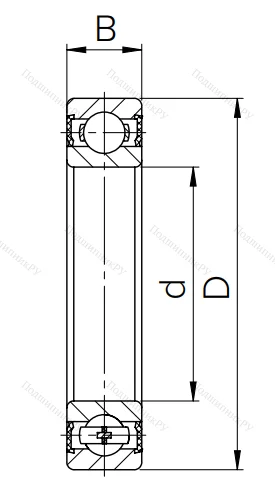 Шариковый однорядный подшипник 180104 (6004 2RS) в Нижнем Новгороде