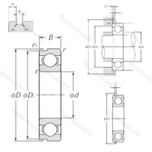 Подшипник шариковый радиальный 60/28NR