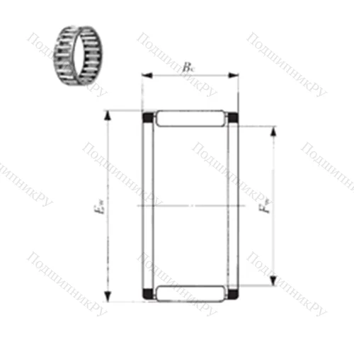 Подшипник игольчатый радиальный KT 253515 от производителя  IKO