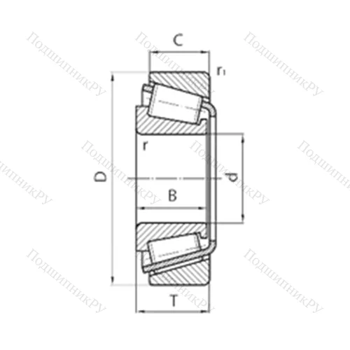 Подшипник роликовый радиально-упорный NP 722065/NP 013743 от производителя  TIMKEN