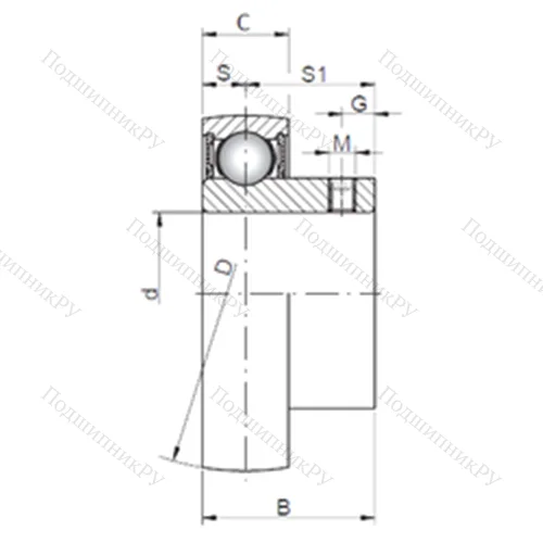 Подшипник шариковый радиальный SB 212 от производителя  CX