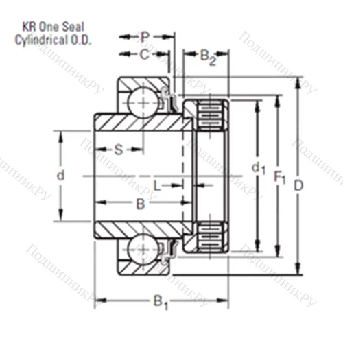 Подшипник шариковый радиальный 1200KR