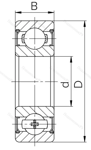 Шариковый однорядный подшипник 80122 (6022 ZZ) в Нижнем Новгороде