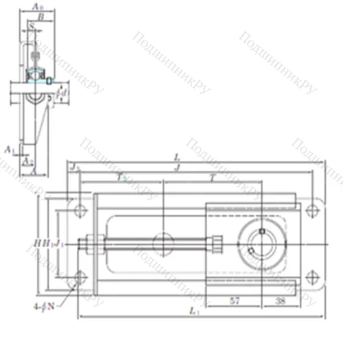 Подшипниковый узел шариковый радиальный SBNPTH 204-100 от производителя  KOYO