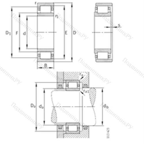 Подшипник роликовый радиальный 722046100