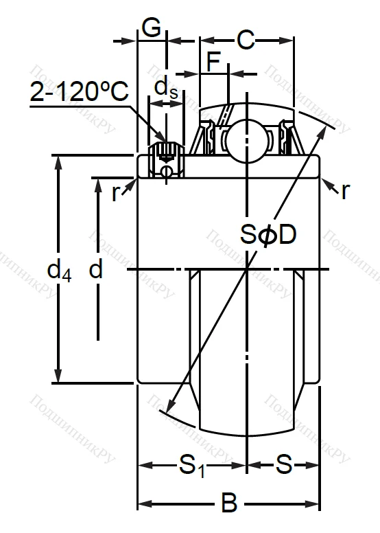 Корпусный подшипник MUC 211 в Нижнем Новгороде