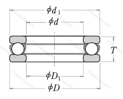 Упорный шариковый подшипник 51105 от производителя  NSK