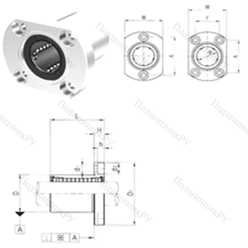 Подшипник шариковый линейный LMH 6 от производителя  Samick
