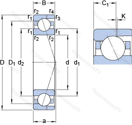 Подшипник 7002 CD/HCP 4AH